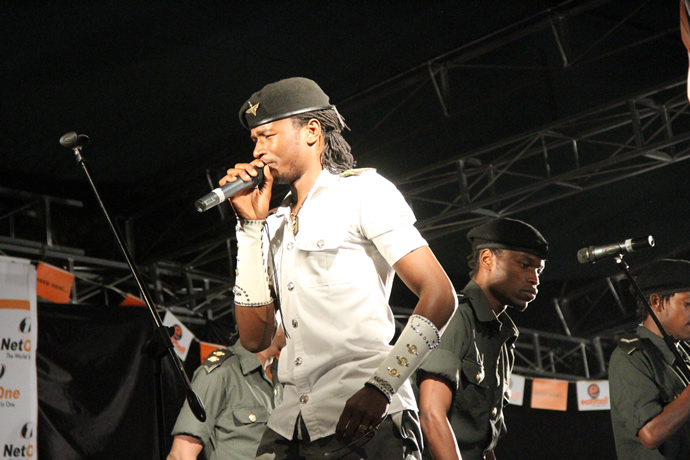 Jahprayzah peforming during the UNWTO tourism night musical gala at Victoria Falls Primar School