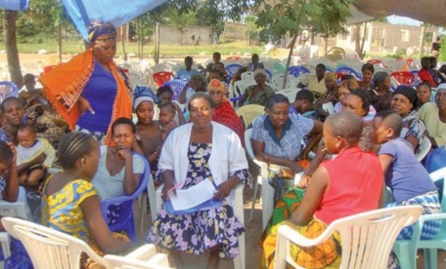 Women await breast and cervical cancer screening at Mwanza (Pink Robbon)