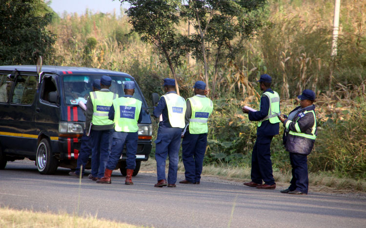 Seven traffic officers “gang up” against a motorist along the Harare-Bulawayo Highway in Warren Park, Harare,  recently. — Picture by Innocent Makawa