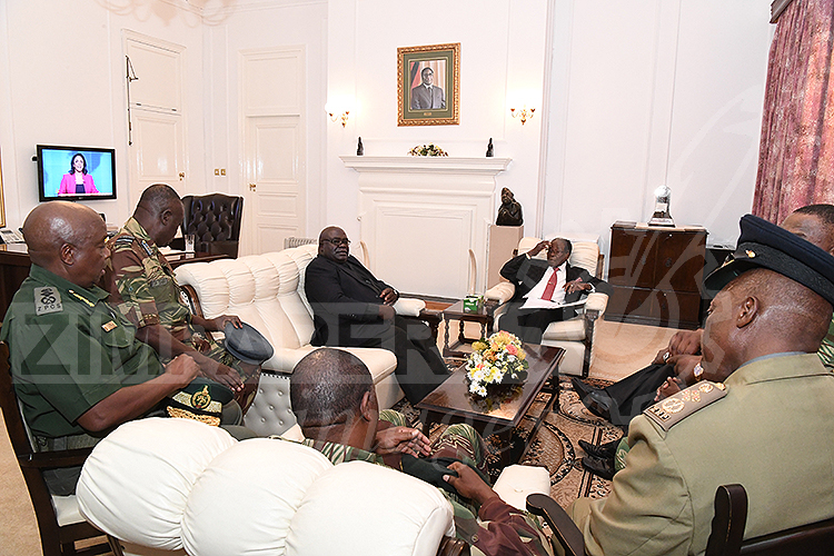 President Mugabe meets Generals