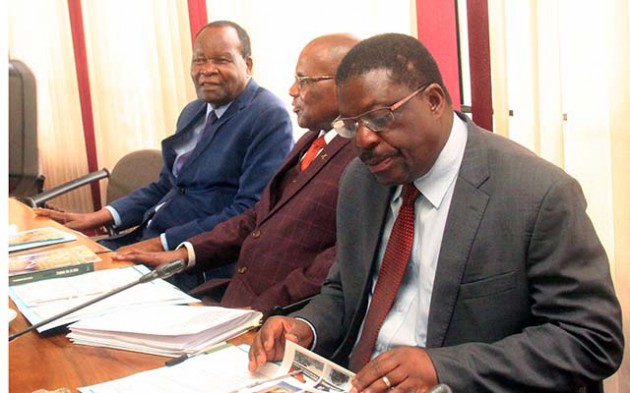 Politburo members Cde's Mike Bimha,Christopher Mushohwe and Josiah Hungwe.-Picture by Munyaradzi Chamalimba
